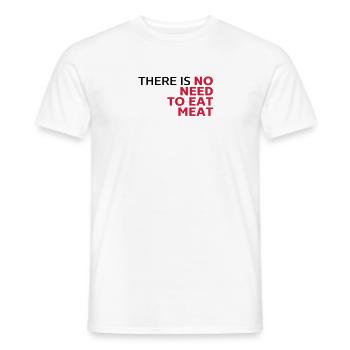 Il n'est pas nécessaire de manger de la viande, - T-shirt homme - blanc - Devant - AI Model Male 178 dark (178cm)