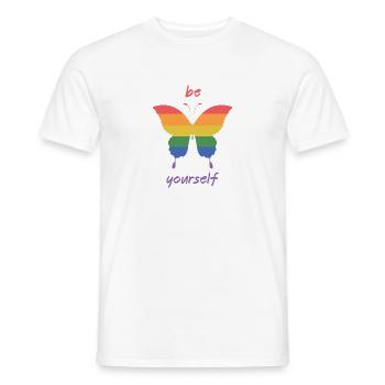 Mois de la fierté LGBT - Soyez vous-même - T-shirt homme - blanc - Devant - AI Model Male 178 dark (178cm)