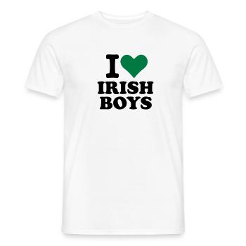 I love Irish Boys - Männer T-Shirt - Weiß - Vorne - AI Model Male 178 dark (178cm)