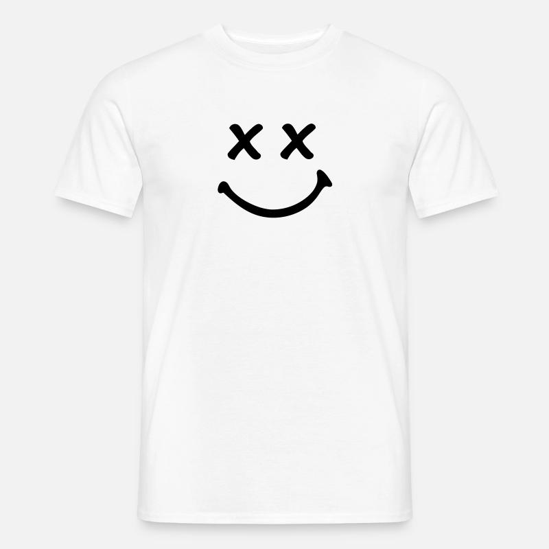 Smiley - Männer T-Shirt - Weiß