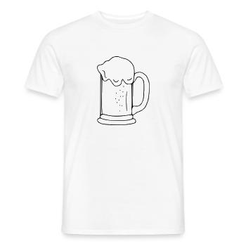 Beer Drawing Party Celebrate Black - Men's T-Shirt - white - Front - AI Model Male 178 dark (178cm)