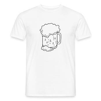 Fête de dessin de bière Célébrez le noir - T-shirt homme - blanc - Devant - AI Model Male 178 dark (178cm)
