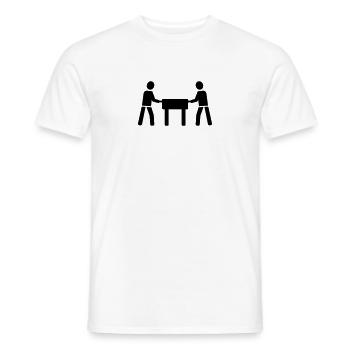 Tischkicker - Männer T-Shirt - Weiß - Vorne - AI Model Male 178 dark (178cm)