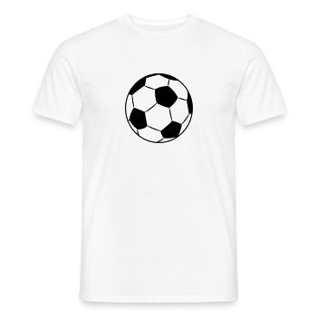 Fussball Football Ball - T-shirt homme - blanc - Devant - AI Model Male 178 dark (178cm)