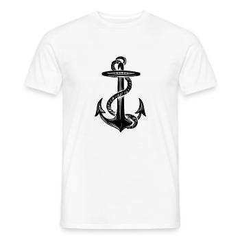 Schwarzer Anker - Black Anchor - Männer T-Shirt - Weiß - Vorne - AI Model Male 178 dark (178cm)