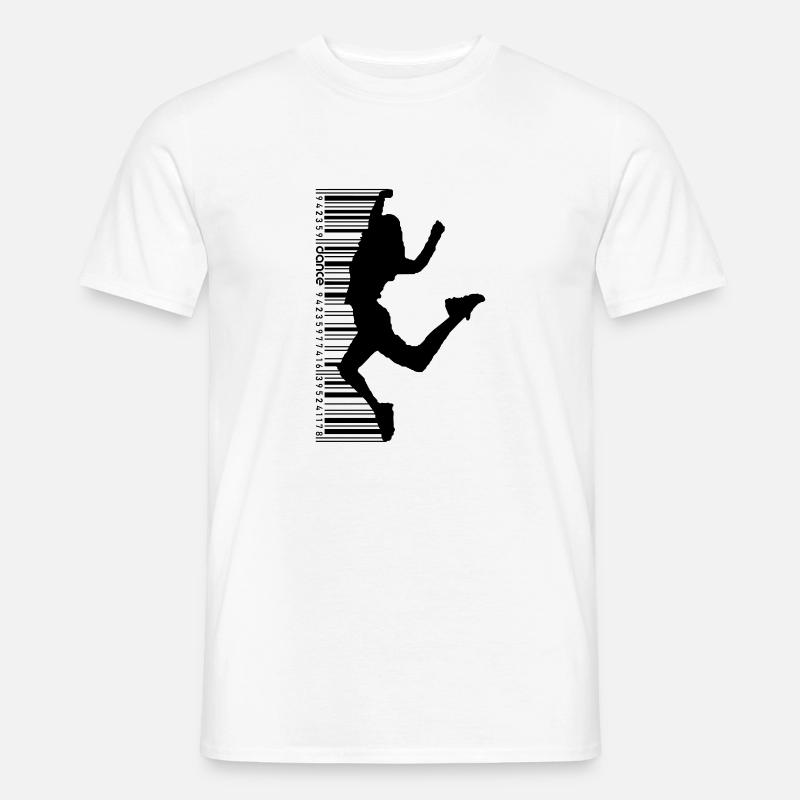 Dancer in QR code style (2) - Men’s T-shirt - white