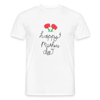 Joyeuse fête des mères lettrage manuscrit - T-shirt homme - blanc - Devant - AI Model Male 178 dark (178cm)