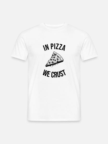 In Pizza We Crust - Pizza Lovers - ApriNoeScor - Männer T-Shirt - Weiß