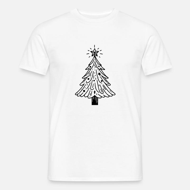 Weihnachtsbaum - Männer T-Shirt - Weiß