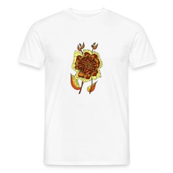 Blume - Männer T-Shirt - Weiß - Vorne - AI Model Male 178 dark (178cm)