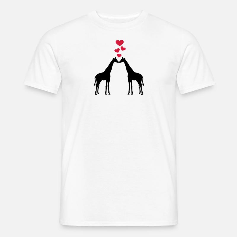 Giraffe - Männer T-Shirt - Weiß