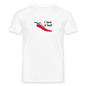Scharf kochen * Chili Koch Köchin Kochen gut essen - Männer T-Shirt - Weiß - Vorne - AI Model Male 178 dark (178cm)