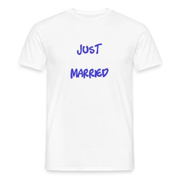 ICH HABE GERADE GEHEIRATET. Junggesellinnenabschied. VALENTINSTAG. PAAR. HERZ - Männer T-Shirt - Weiß - Vorne - AI Model Male 178 dark (178cm)