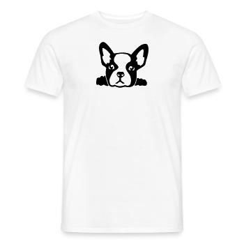 Bouledogue - T-shirt homme - blanc - Devant - AI Model Male 178 dark (178cm)