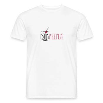 barkeeper (cocktail glass, 2c) - Men's T-Shirt - white - Front - AI Model Male 178 dark (178cm)