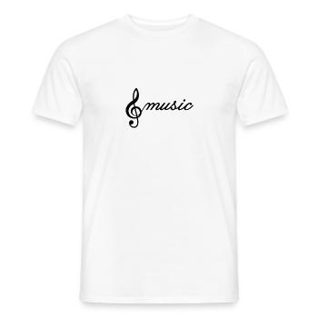 Notenschlüssel Musiker Sänger Sängerin Noten Musik - Männer T-Shirt - Weiß - Vorne - AI Model Male 178 dark (178cm)