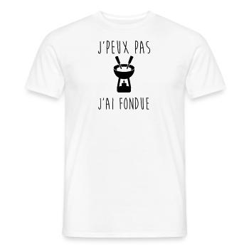 J'peux pas j'ai fondue - T-shirt homme - blanc - Devant - AI Model Male 178 dark (178cm)