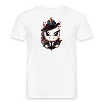 Licorne gangster - T-shirt homme - blanc - Devant - AI Model Male 178 dark (178cm)