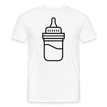 biberon - T-shirt homme - blanc - Devant - AI Model Male 178 dark (178cm)