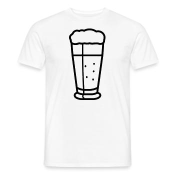 Bière - T-shirt homme - blanc - Devant - AI Model Male 178 dark (178cm)
