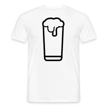 Bière - T-shirt homme - blanc - Devant - AI Model Male 178 dark (178cm)