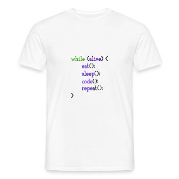 Computer scientist - Men's T-Shirt - white - Front - AI Model Male 178 dark (178cm)