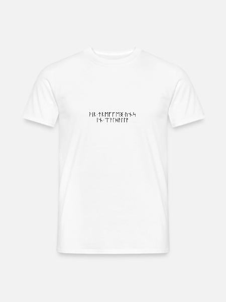 Wir treffen uns in Valhalla Runen Schrift Germanen - Männer T-Shirt - Weiß