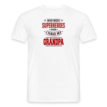 Superheroes Best Grandpa Superheld Bester Opa - Männer T-Shirt - Weiß - Vorne - AI Model Male 178 dark (178cm)
