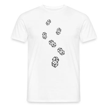 Symbole du casino Dice - T-shirt homme - blanc - Devant - AI Model Male 178 dark (178cm)