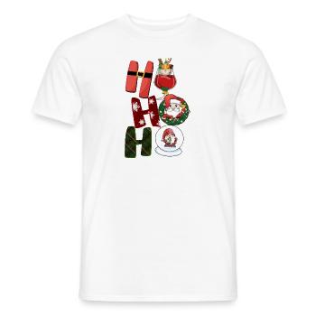 Noël, vin Noël, vin rouge vin drôle vin vin - T-shirt homme - blanc - Devant - AI Model Male 178 dark (178cm)