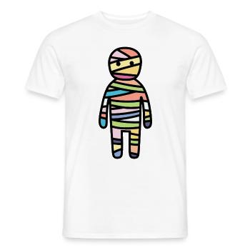 Mumie Halloween Comic - Männer T-Shirt - Weiß - Vorne - AI Model Male 178 dark (178cm)