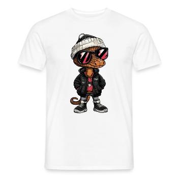 Serpent Cobra Bande dessinée cool - T-shirt homme - blanc - Devant - AI Model Male 178 dark (178cm)