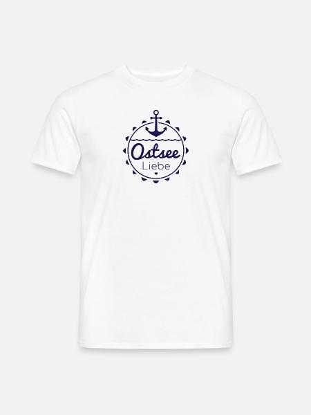 Ostsee Liebe (für helle Produkte) - Männer T-Shirt - Weiß