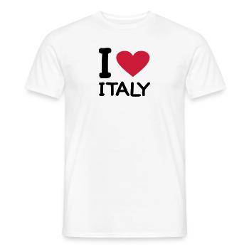 I love Italy - Männer T-Shirt - Weiß - Vorne - AI Model Male 178 dark (178cm)