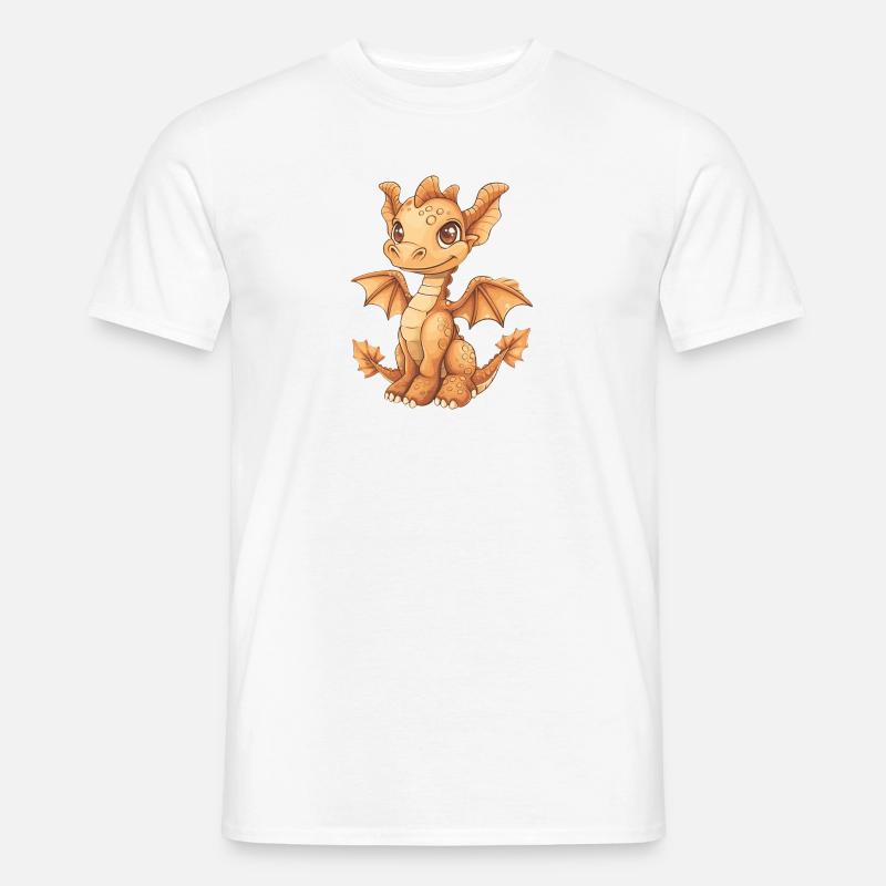 Drachen Drache - Männer T-Shirt - Weiß