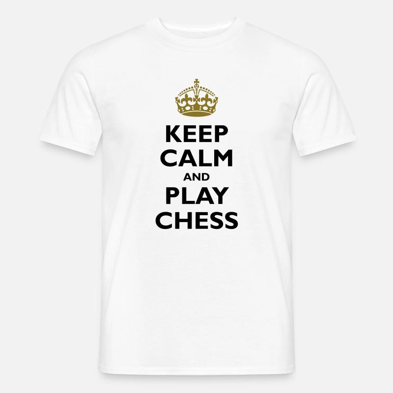 Keep calm and play chess - Men's T-Shirt - white