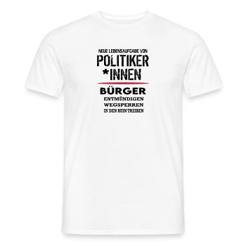Politik Bundesbürger Ruin SPD CDU Scheisse - Männer T-Shirt - Weiß - Vorne - AI Model Male 178 dark (178cm)
