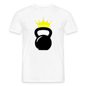 Logo de la salle de sport Kettlebell Crown - T-shirt homme - blanc - Devant - AI Model Male 178 dark (178cm)