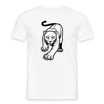 panthère - T-shirt homme - blanc - Devant - AI Model Male 178 dark (178cm)