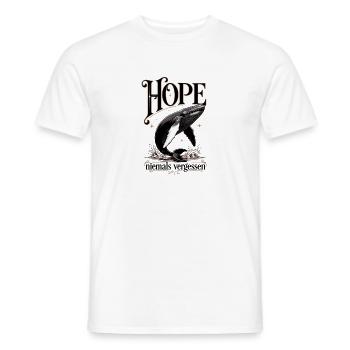 Hope niemals vergessen - Männer T-Shirt - Weiß - Vorne - AI Model Male 178 dark (178cm)