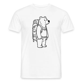 Hiking Bear - Men's T-Shirt - white - Front - AI Model Male 178 dark (178cm)