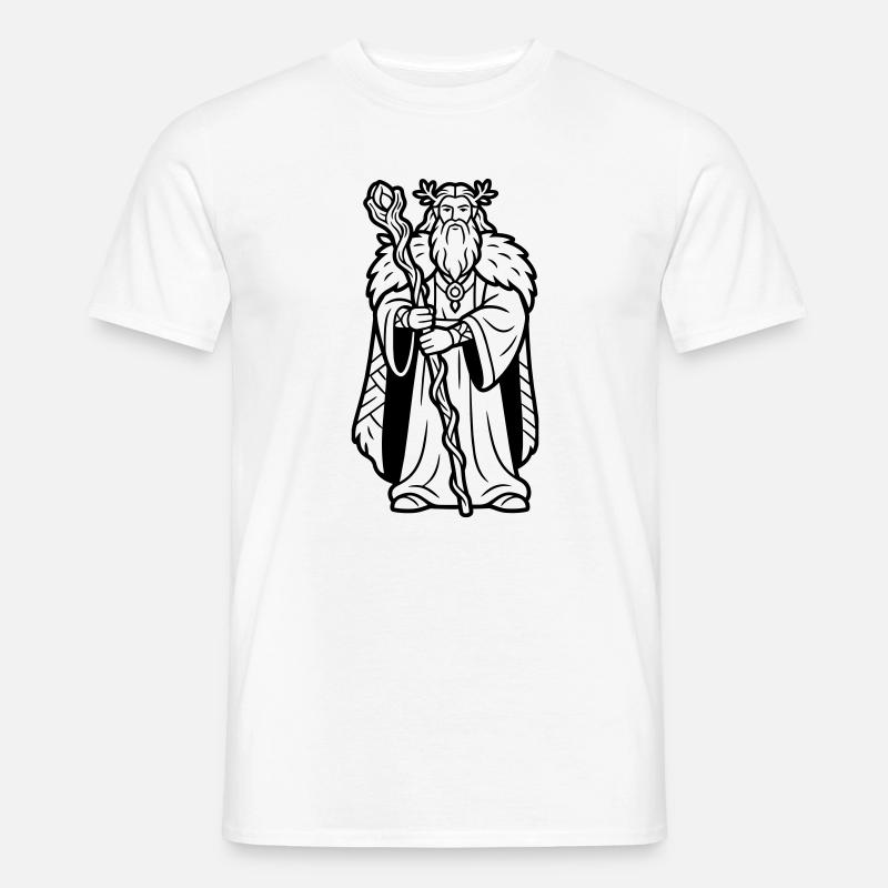 Druide - Männer T-Shirt - Weiß