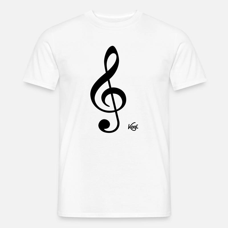 Notenschluessel - Männer T-Shirt - Weiß