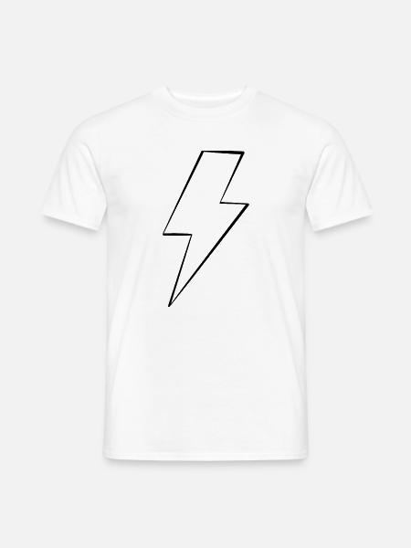Blitz_schwarz - Männer T-Shirt - Weiß