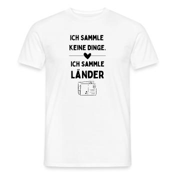 Ich sammle keine Dinge Ich sammle Länder - Männer T-Shirt - Weiß - Vorne - AI Model Male 178 dark (178cm)