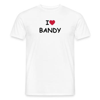 I love/heart Bandy - Männer T-Shirt - Weiß - Vorne - AI Model Male 178 dark (178cm)