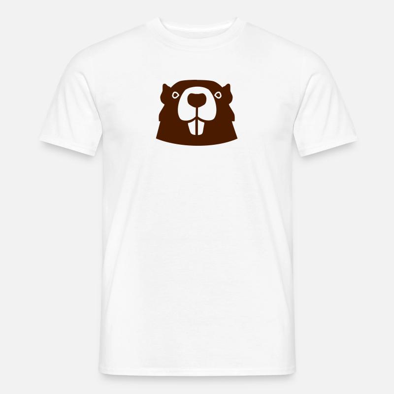 Biber - Männer T-Shirt - Weiß