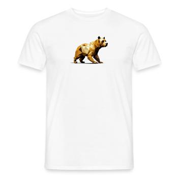 3D Bearr GeomeTRIX - Männer T-Shirt - Weiß - Vorne - AI Model Male 178 dark (178cm)