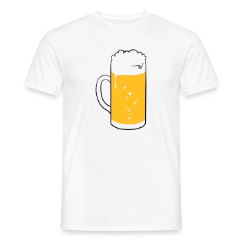 pint glass - Men's T-Shirt - white - Front - AI Model Male 178 dark (178cm)
