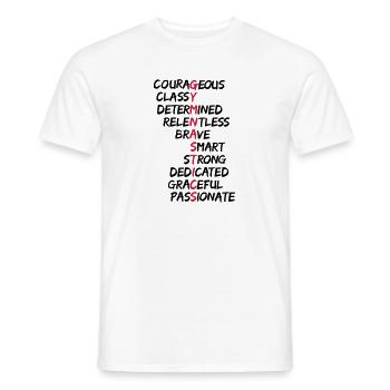 Gymnastique, motivation gymnastique - T-shirt homme - blanc - Devant - AI Model Male 178 dark (178cm)